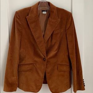 J Crew Chestnut Corduroy Blazer Size 10 EUC
